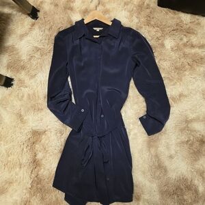 Elegant Navy Blue Women's Dress